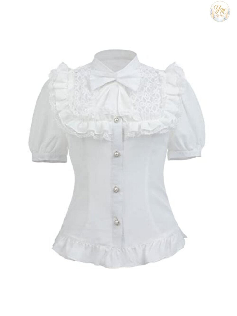 Victorian Blouse Gothic Vintage Long Sleeve Lotus Ruffle Top Steampunk